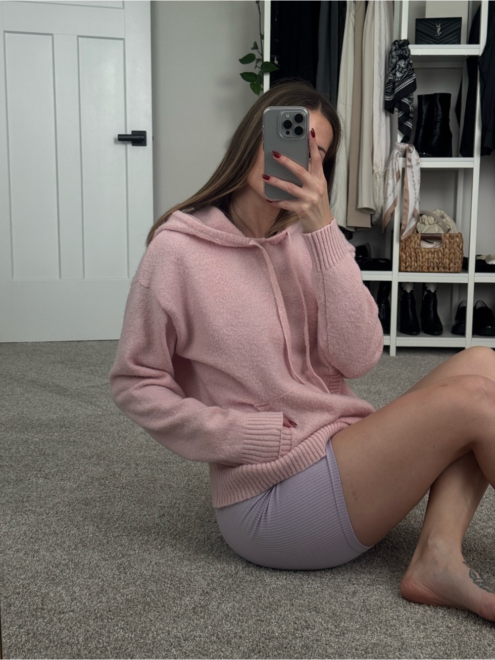 Garage pink oversized hoodie
